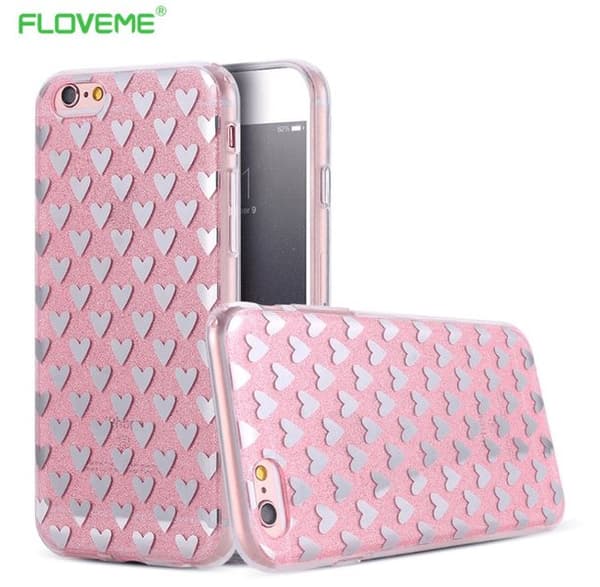 iPhone 6/6S  Elegant Crystalheart-skal från FLOVEME ORIGINAL Crystalgrå