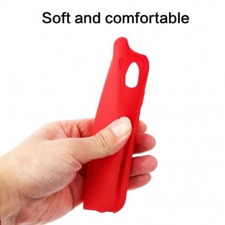 iPhone X Gummibelagd Mattsvart Silikon Skal