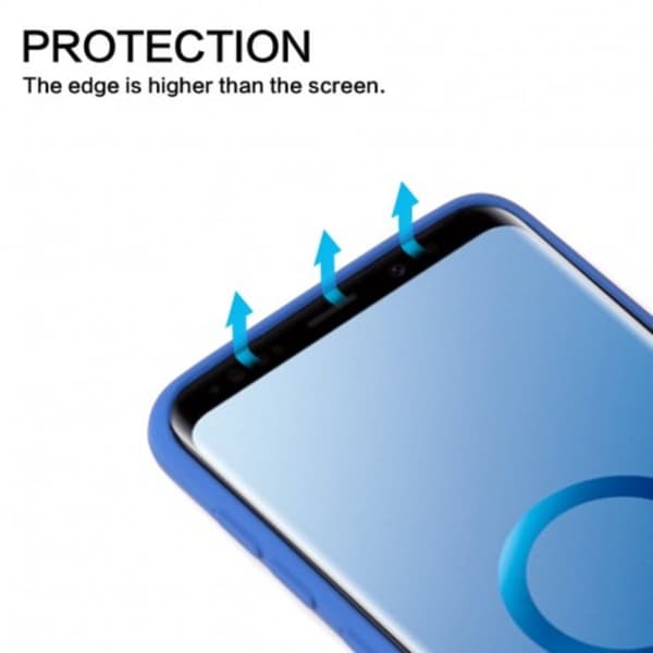 Samsung S9 gummibelagt mat sort silikonecover