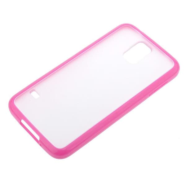 Frostat Transparent skal med färgad ram Samsung S5