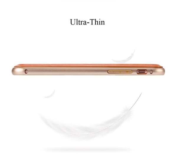 iPhone 6/6S plus -Stilrent Läderskal Alu-ram UTFÖRSÄLJNING!