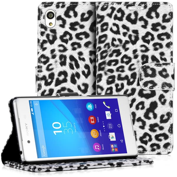 Sony Z3+ | Plånboksfodral med leopardmönster