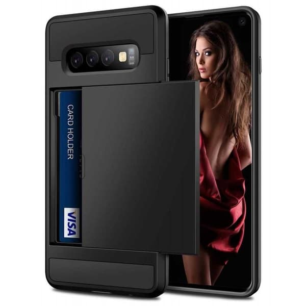 Samsung S10 Plus stødsikkert cover med kortrum (SM-G975F)
