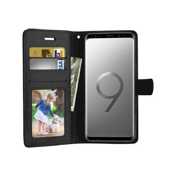 Samsung S9 Plus Pung-etui PU-læder 4-KOMPARTMENT (SM-G965F)