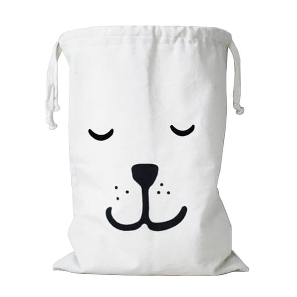 Canvas Tote stängande toppåse (S) Sleeping Bear