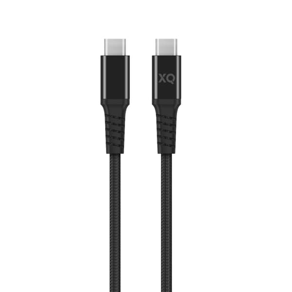 XQISIT Type C Type C Kaapeli Flätad Stark 2 m Musta