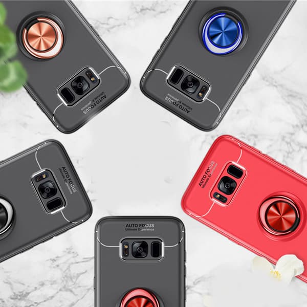 Robust Skyddsskal med Ringhållare till Samsung Galaxy S8