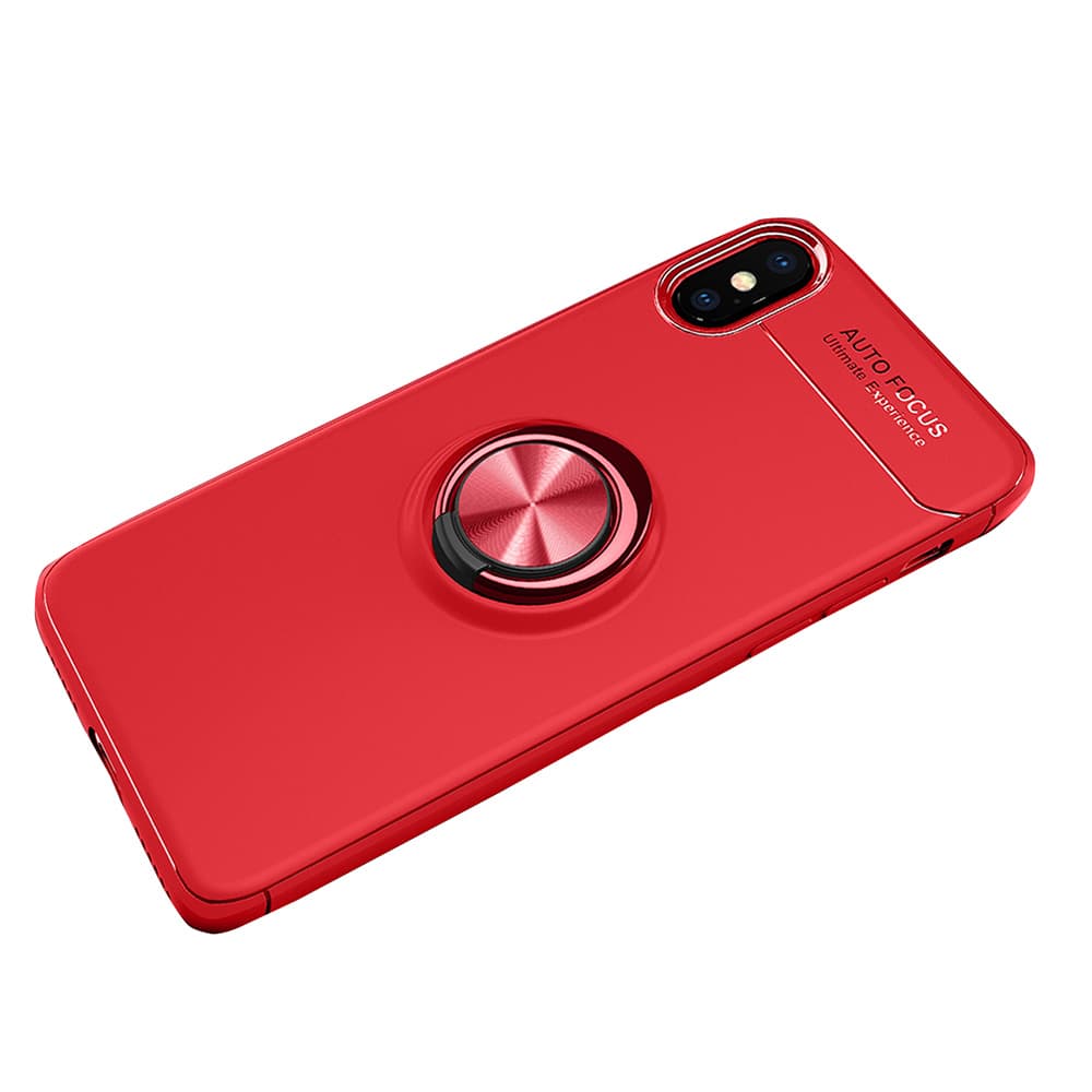 iPhone X - Elegant Karbon Skal med Ringhållare