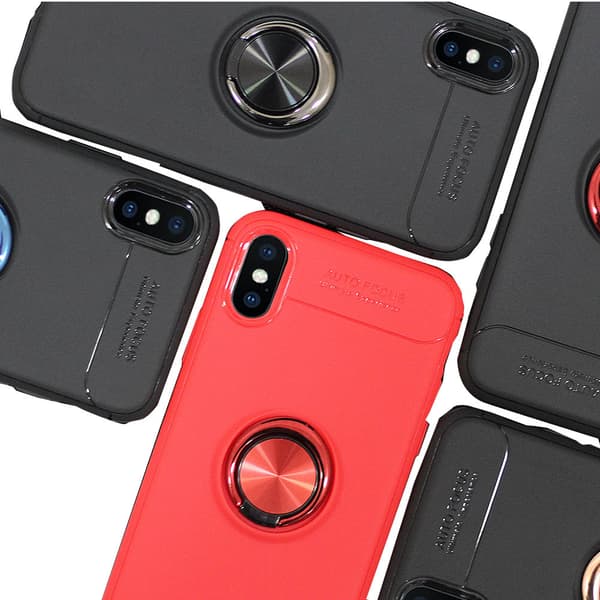 iPhone XS - Elegant Skyddskal med Ringhållare