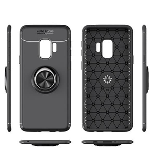 Praktiskt Skal med Ringh�llare - Samsung Galaxy S9