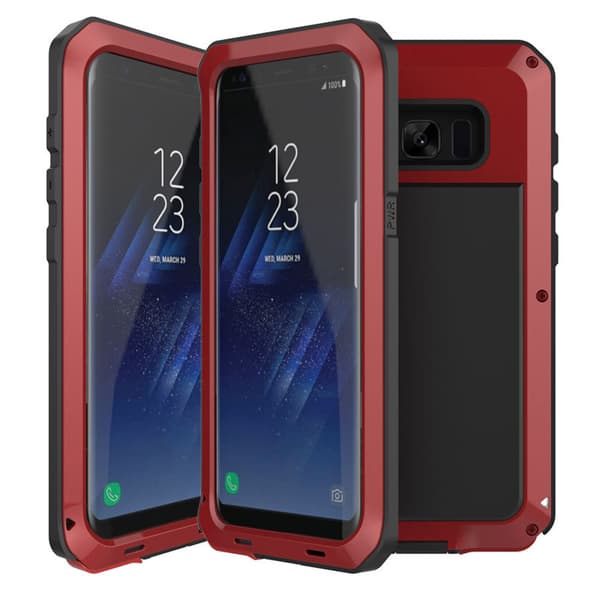 Army HEAVY DUTY (Stryktålig) Aluminum för Samsung Galaxy S8 Röd