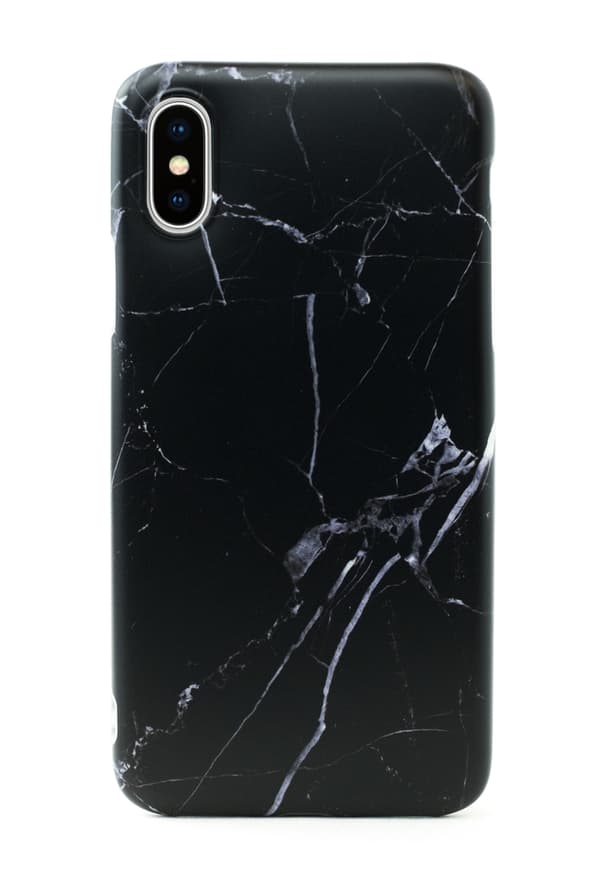 iPhone X/XS | Mjukt Marmorskal, Flera Färger! Svart