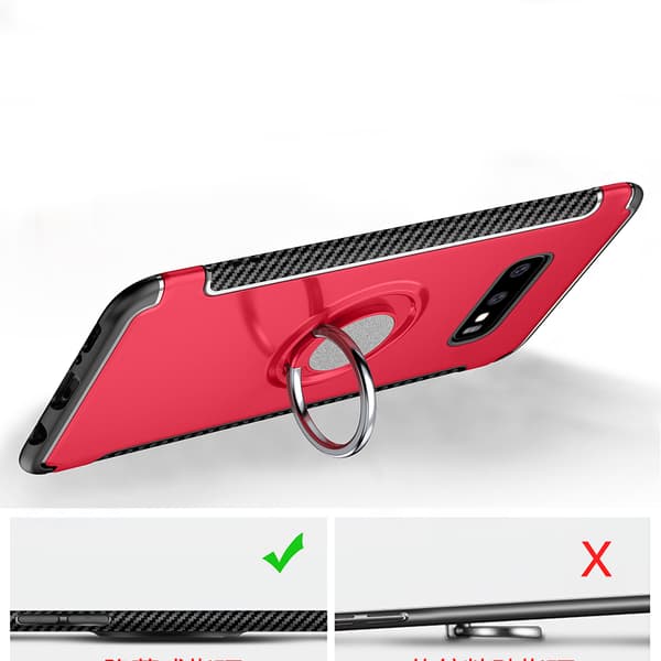 Stilsäkert Skal med Ringhållare - Samsung Galaxy S10