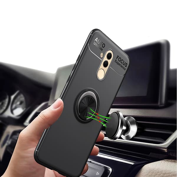 Stilsäkert Skal Auto Focus med Ringhållare - Huawei Mate 20 Lite