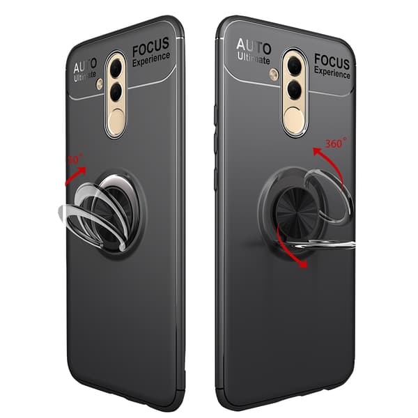 Stilsäkert Skal Auto Focus med Ringhållare - Huawei Mate 20 Lite