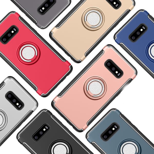 Robust Skyddsskal med Ringhållare till Samsung Galaxy S10 Plus