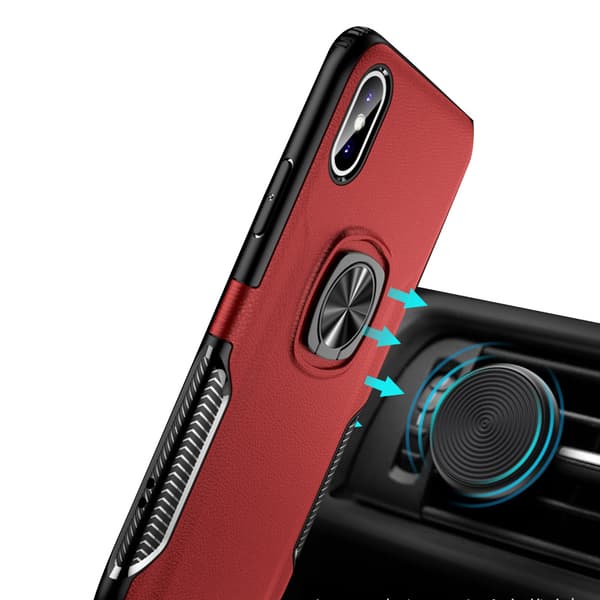 Smart Skal med Ringhållare från LEMAN - iPhone X/XS