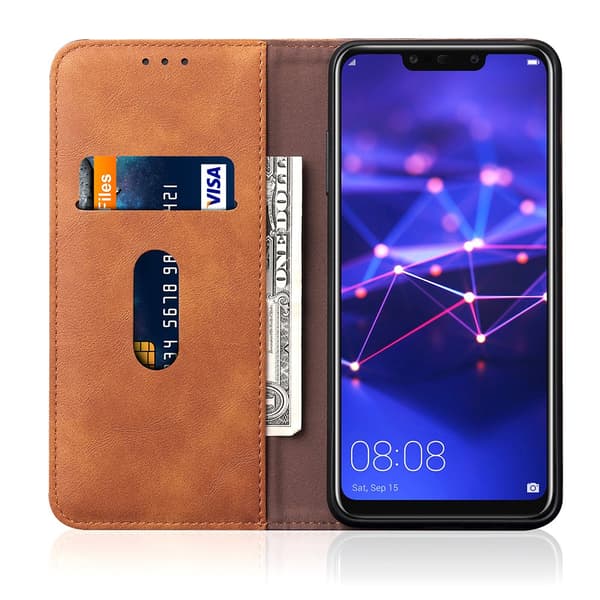 LEMAN Stilrent Plånboksfodral för Huawei Mate 20 Lite