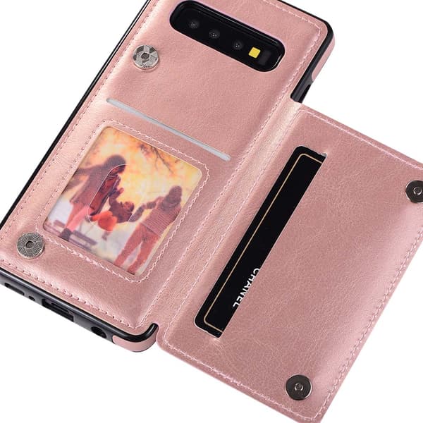 Samsung Galaxy S10 Plus - NKOBEE Läderskal med Plånbok/Kortfack