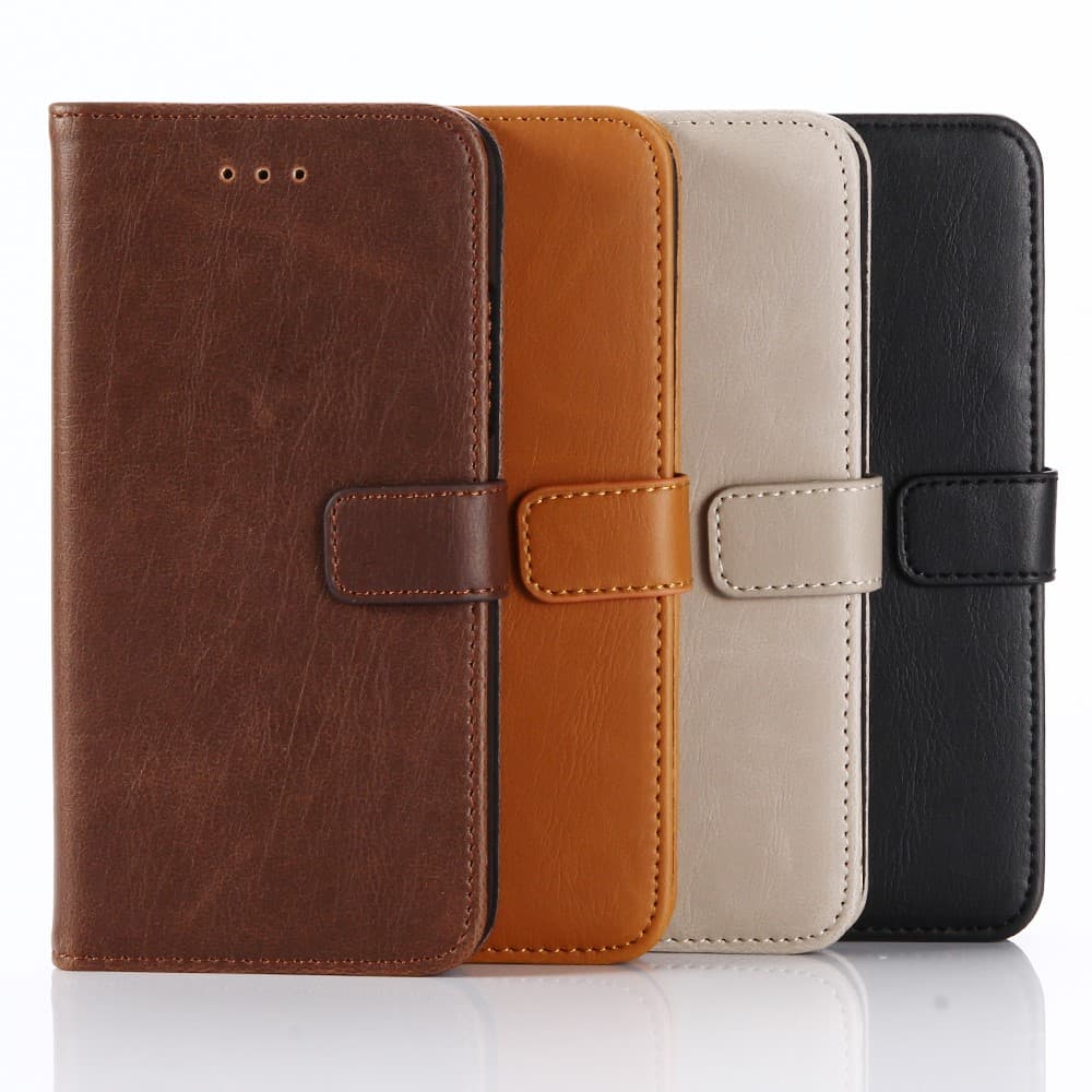 Retro Crazy Horse Wallet Mobile Phone Protective Case for iPhone X