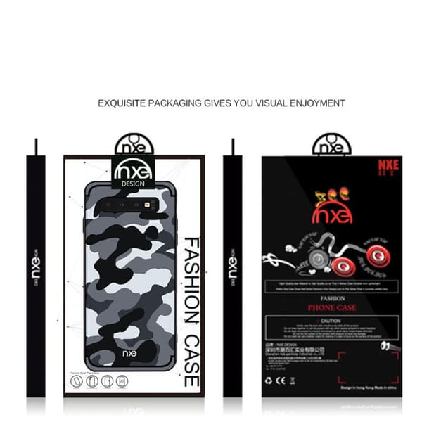 NXE Camouflage Pattern TPU Mobile Phone Case Samsung Galaxy S10 Plus - Gray