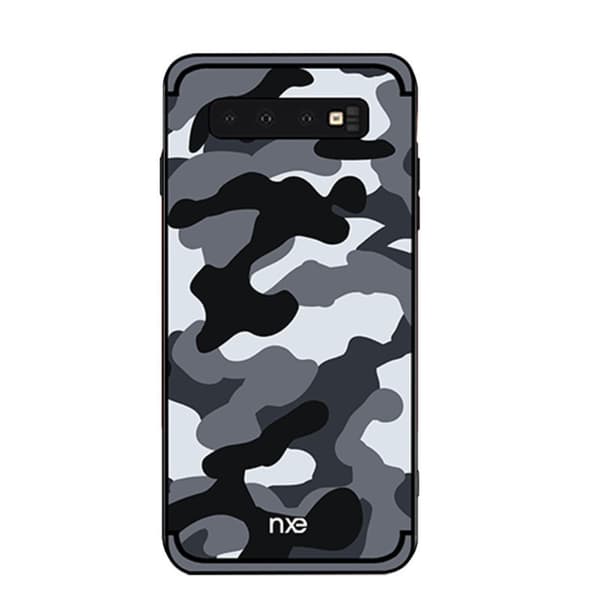 NXE Samsung Galaxy S10+ TPU-Skal - Kamouflage - Grå