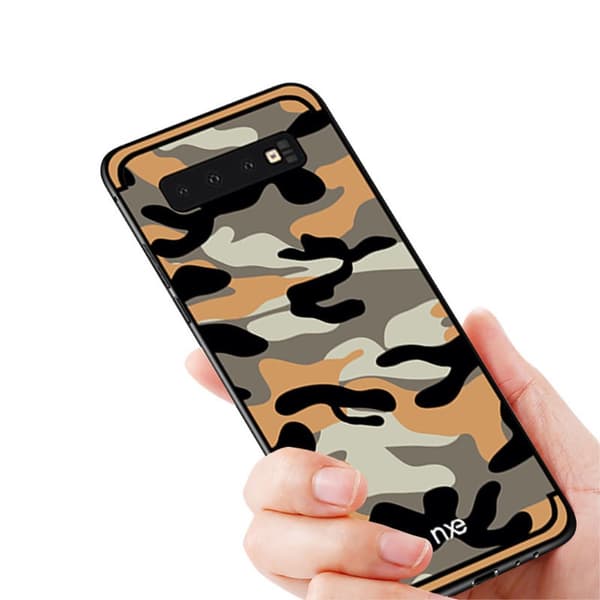 NXE Camouflage Pattern TPU Cover for Samsung Galaxy S10 - Yellow