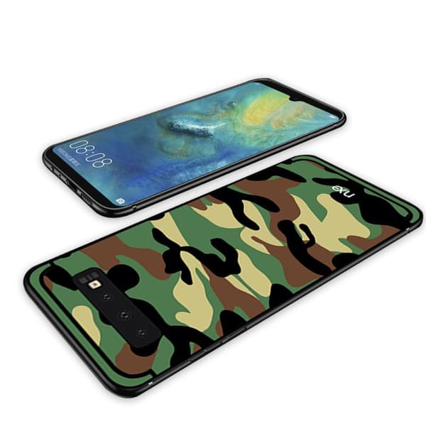 NXE Camouflage Pattern TPU Cover for Samsung Galaxy S10 - Army Green