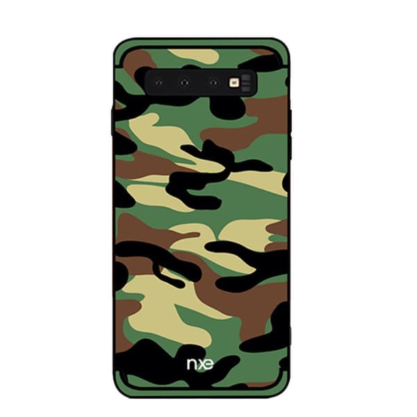 NXE Camouflage Pattern TPU Cover for Samsung Galaxy S10 - Army Green