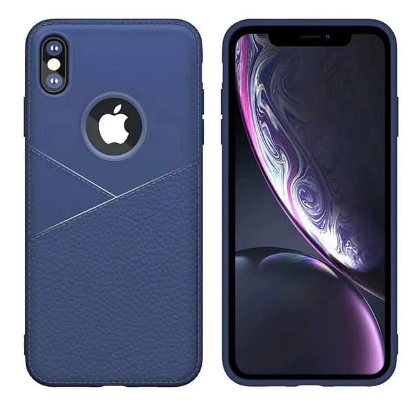 iPhone X/XS - Stilrent Silikonskal (LEMAN) Marinblå