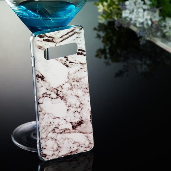 Marble Pattern IMD TPU Soft Back Case for Samsung Galaxy S10 - Style J