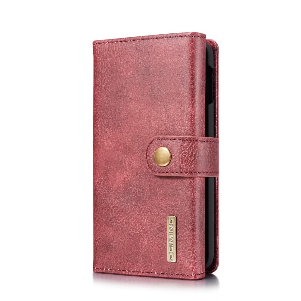 DG.MING Split Leather Wallet Style Case for Samsung Galaxy S10e - Red