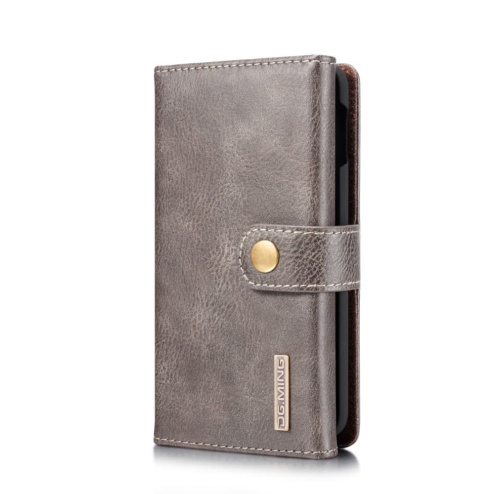 DG.MING Split Leather Wallet Style Case for Samsung Galaxy S10e - Grey