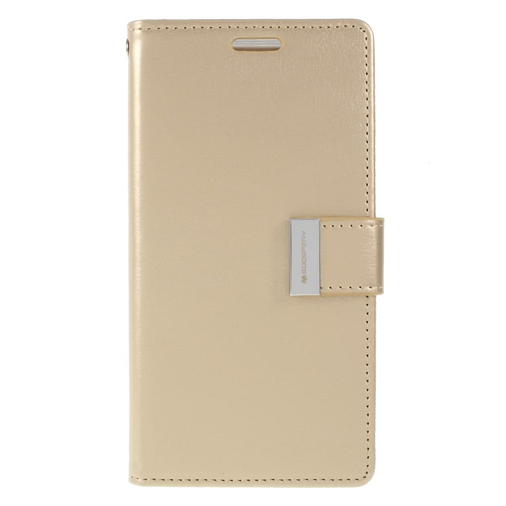MERCURY GOOSPERY Rich Diary PU Leather Flip Case For Samsung Galaxy S10e - Gold