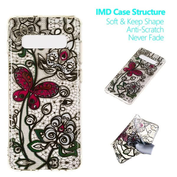 MTK Samsung Galaxy S10+ TPU - Red Butterfly