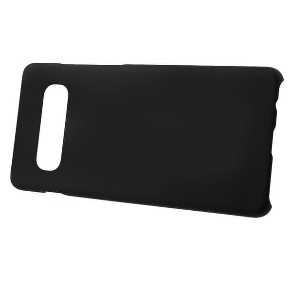 Rubberized Hard Plastic Phone Case for Samsung Galaxy S10 Plus - Black