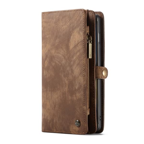 CASEME Samsung Galaxy S10 Retro läder plånboksfodral - Brun
