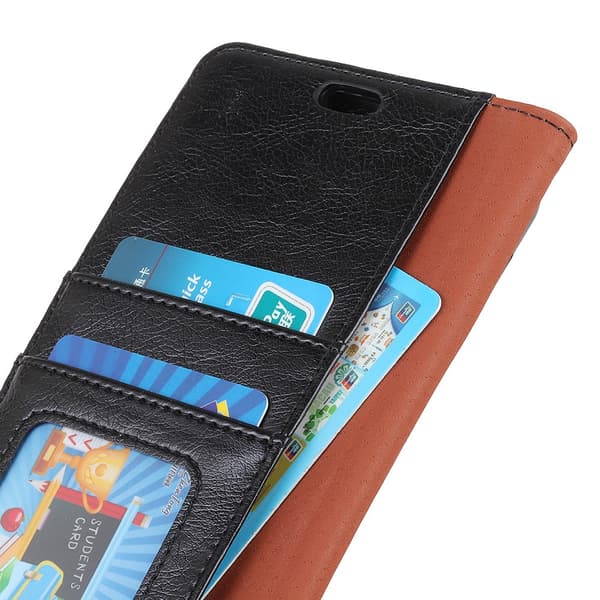 Textured Split Leather Wallet Case Nokia 9 PureView