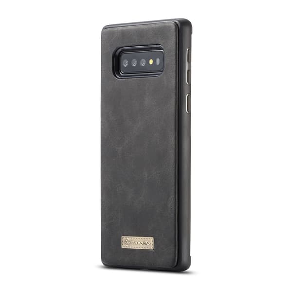 CASEME Samsung Galaxy S10 Retro läder plånboksfodral - Svart