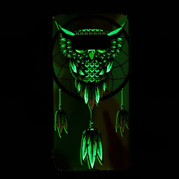 Luminous Glow Pattern Printing TPU Case for Samsung Galaxy S10e - Owl Dream Catcher