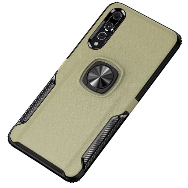 Smart Skal med Ringhållare från LEMAN - Huawei P20 Pro Guld Guld