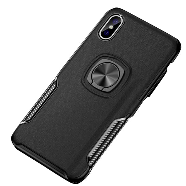 Skal med Ringhållare - iPhone XS MAX Svart Svart