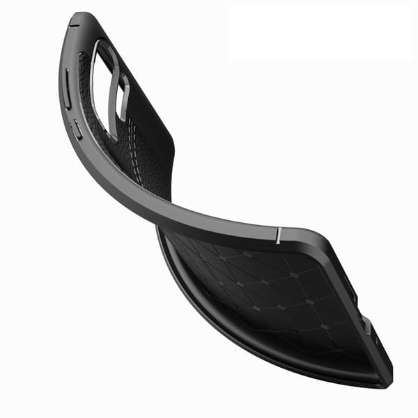 Litchi Coated Hard Plastic Casing Huawei P30 Pro - Black