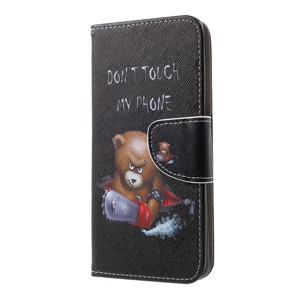 Samsung Galaxy S10 Plånboksfodral - Angry Bear and Warning Words