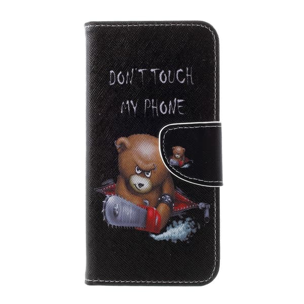 Samsung Galaxy S10 Plånboksfodral - Angry Bear and Warning Words