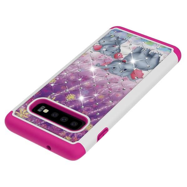 Samsung Galaxy S10 Pattern PC TPU Phone Shell - Elephants