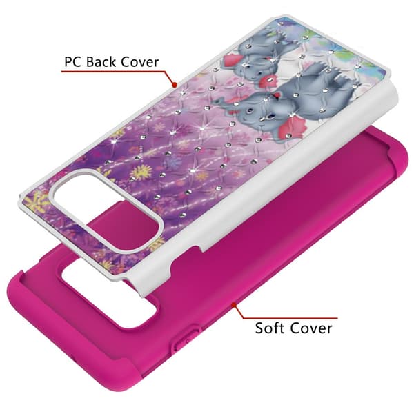 Samsung Galaxy S10 Pattern PC TPU Phone Shell - Elephants