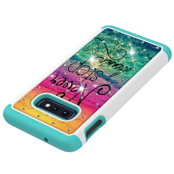 Samsung Galaxy S10e Pattern PC TPU Phone Shell - Quote Never Stop Dreaming