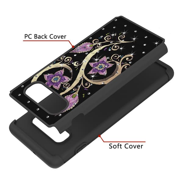 Samsung Galaxy S10+ Pattern PC TPU Phone Shell - Vivid Flower