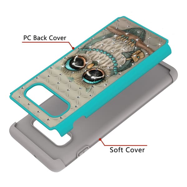 Samsung Galaxy S10+ Pattern PC TPU Phone Shell - Owl